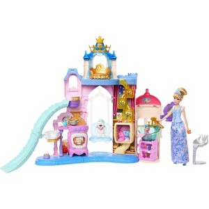 Disney Princess Pet Palace & Cinderella Fashion Doll with 2 Animal Friends & 20+ Furniture & Accessories - 1 of 4