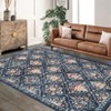 Modern Area Rug Elegant Floral Durable Stain-Resistant Fabric Washable Waterproof Perfect Rug for Living Room Bedroom - 2 of 4