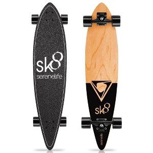 SereneLife Canadian Maple Deck Skateboard - Durable and Smooth Ride - 1 of 4