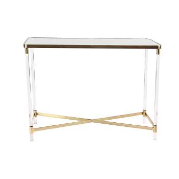 Modern Acrylic Console Table Gold - Olivia & May