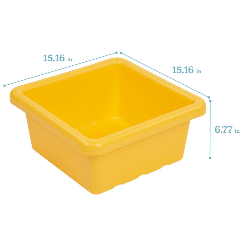 ECR4Kids Square Bin with Lid, Storage Containers, 4-Pack, 2 of 9