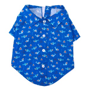 The Worthy Dog Chomp Button-Up-Look Pet Shirt - 1 of 3