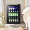 Kismile 2.6Cu.ft Beverage Refrigerator Cooler, 100 Can Mini Fridge with Glass Door with Adjustable Removable Shelves - 2 of 4