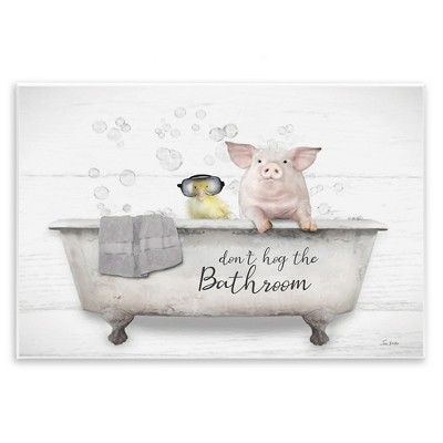 Stupell Industries Don't Hog Bathroom, 15" x 10"
