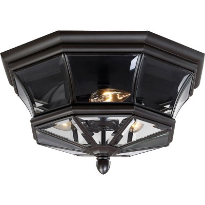 Quoizel Lighting Newbury 3 - Light Flush Mount in  Medici Bronze