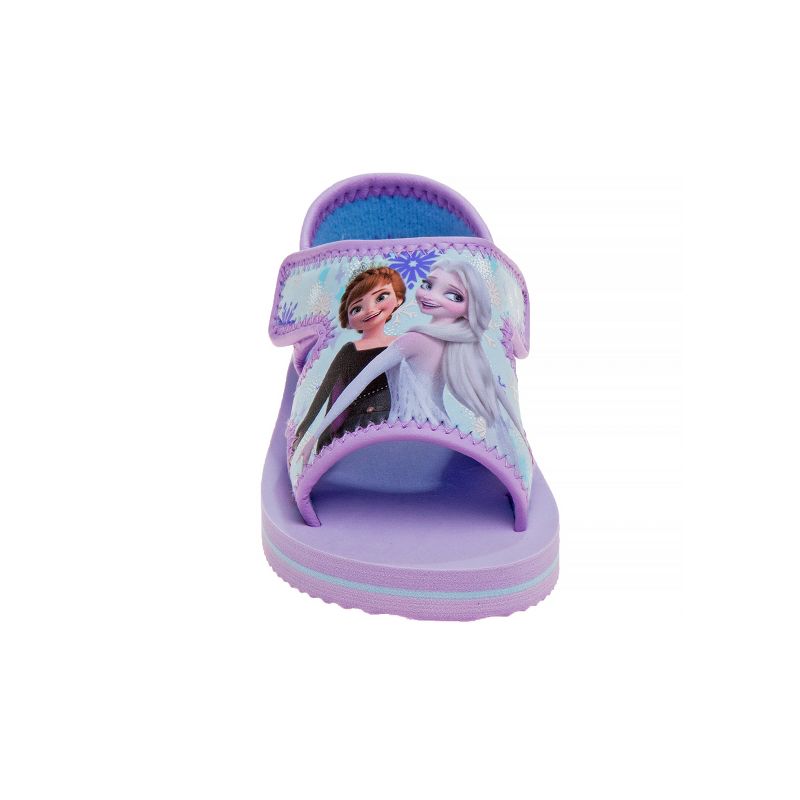Disney Frozen Girls' Anna and Elsa Dual Sizes Hook and Loop Sandals. (Toddler/Little Kids), 5 of 8