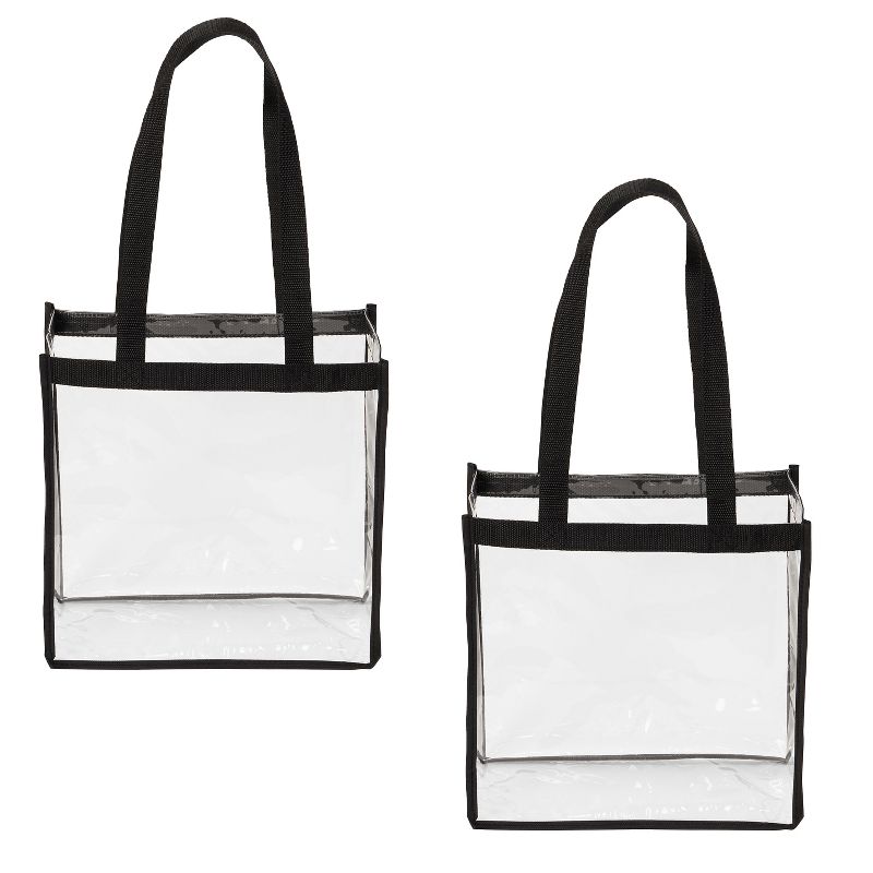 Port Authority Clear Stadium Tote (2 Pack) - Clear/Black, 1 of 10