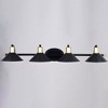 Vaxcel Akron 4 - Light Vanity in  Matte Black/Natural Brass - 4 of 4