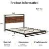 6 Inch Twin Metal Platform Bed Frame with Wooden Headboard and Footboard, Mattress Foundation - 2 of 4