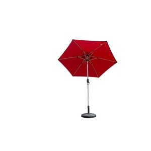 Okak Outdoor UV Protection Patio Umbrella with Push Button Tilt Market Table Umbrella with Crank for Pool Deck Garden Backyard - 1 of 4