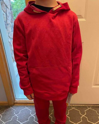 Boys' Cozy Hooded Pullover Sweatshirt - Cat & Jack™ Red L : Target