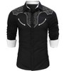 Clearlove Men's Western Cowboy Shirt Embroidered Long Sleeve Casual Button Down Shirt - 2 of 4