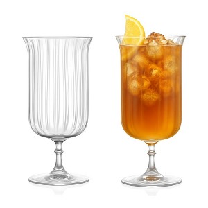 LEMONSODA Premium Rims Orient-Coupe Ribbed Cocktail Glasses - Set of 2 - 11.5oz - 1 of 4