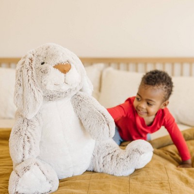 Oversized Beige and White Plush Bunny Rabbit Stuffed Animal