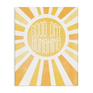 Stupell Industries Good Day Sunshine Greeting Bright Yellow Rays Canvas Wall Art - 1 of 4