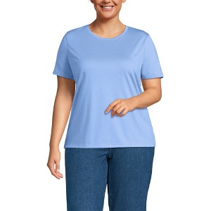 Lands' End Women's Relaxed Supima Cotton T-Shirt - 1 of 3