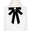 INSPIRE CHIC Women's Pre-tied Vintage Pearl Brooch Pin - 4 of 4