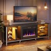 Bestier 70" Electric Fireplace TV Stand for TVs up to 80" LED Entertainment center with 23" Fireplace - 3 of 4