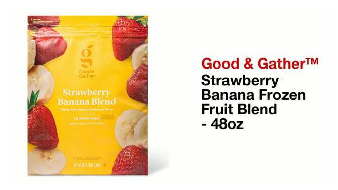 Strawberry Banana Frozen Fruit Blend - 48oz - Good & Gather&#8482;, 2 of 5, play video