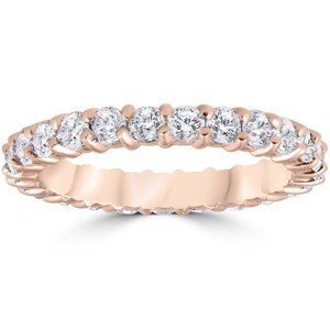 Pompeii3 1ct Diamond Eternity Ring 14k Rose Gold - 1 of 4