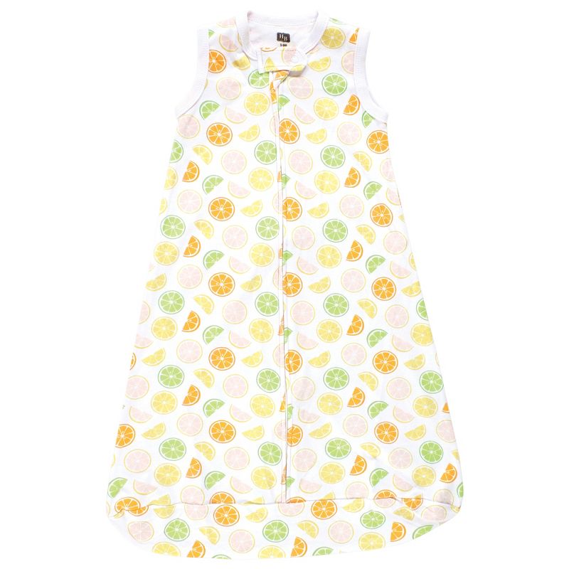 Hudson Baby Infant Girl Interlock Cotton Sleeveless Sleeping Bag, Citrus Orange, 5 of 6