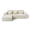 Gymojoy 108" Cloud Sectional Couch w/ Deep Seat Plush Corduroy Fabric Fluffy Sofa w/ Chaise Longue - 3 of 4