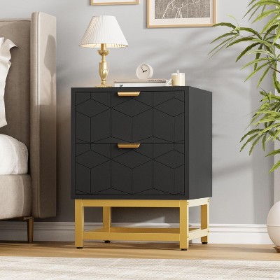 2 Drawer Dresser, Small Dresser＆Chest of Drawers, Modern Nightstand for Bedroom