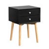 NicBex 1 Drawer Nightstand with Rubber Wood Legs Mid-Century Modern Bedside Table Storage Cabinet for Living Room, Bedroom, Study - 3 of 4