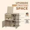 Kumasinova 31.5" 4-Level Guinea Pig Cages with Storage Cabinet,Wooden Chinchilla Habitat with Acrylic Windows,Pet Cages with Opening Top for Hamster - 3 of 4