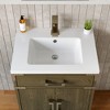 HBEZON 24''W Bathroom Vanity with Integral Resin Sink, Freestanding Modern Bathroom Cabinet with Soft Close Door, Rubber Wood, Gray - 4 of 4