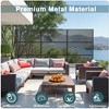 Lirago 72 in. Galvanized Metal Outdoor Privacy Screens Garden Outdoor Fence Black - 3 of 4