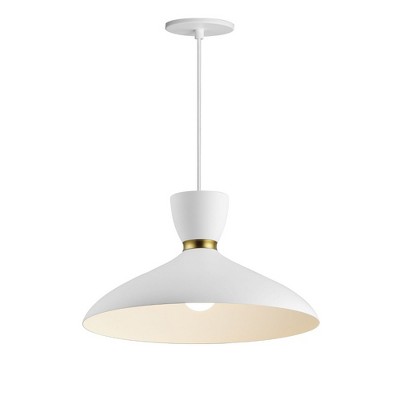 Maxim Lighting Carillon 1 - Light Pendant in  White/Satin Brass