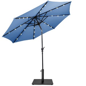 Costway 10ft Solar Lights Patio Umbrella Outdoor W/ 36 LBS Steel Umbrella Stand - 1 of 4