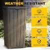 32 Gallon Outdoor Trash Can with Lid, Weather-Resistant & Lightweight Resin Garbage Bin, Easy to Assemble and Move for Patio and Garden - 2 of 4