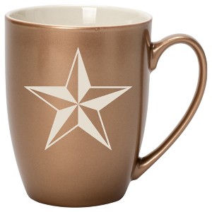 100 North Bronze Metallic Finish, Comfortably Fits Your Hands, New Bone China Coffee Tea Cup Mug, Nautical North Star - 1 of 1