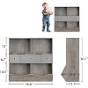 GustoWave Kids Bookshelf and Toy Storage,4-Cubby Book Shelf for Kids Rooms Decor,3-Tier Woodn Toy Organizer with Bookcase,White - 2 of 4