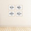 Big Dot of Happiness Thankful Gather Grateful Blessed - Unframed Fall Decor Linen Paper Wall Art - Set of 4 - Artisms - 8 x 10 inches - 3 of 4