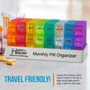 MEDca Monthly Pill Box Organizer – 3 Times Daily (Morning, Noon, Night) with 30 Day Pill Case, 32 Slots for Medication, Vitamins, Supplements & Travel - 4 of 4
