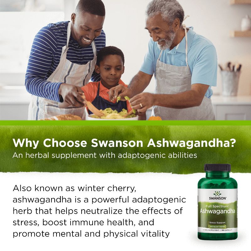 Swanson Full Spectrum Ashwagandha 450 mg 100 Caps, 5 of 7