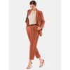 EXLURA Women's Business Blazer and High Elastic Waist Pant Suit Set Loose Fit Casual Fall Winter 2 Piece Suits for Work - 4 of 4