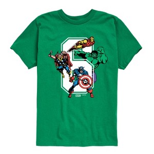 Boys' - Marvel - Avengers Birthday 6 Short Sleeve Graphic T-Shirt - 1 of 4