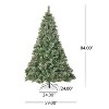 GDFStudio 7 Foot Cashmere Pine and Mixed Needles Pre Lit LED Artificial Christmas Tree with Snowy Branches and Pinecones - 3 of 4