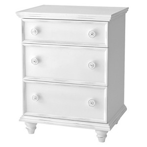 John Boyd Designs Notting Hill Collection 3 Drawer Nightstand - Bright White