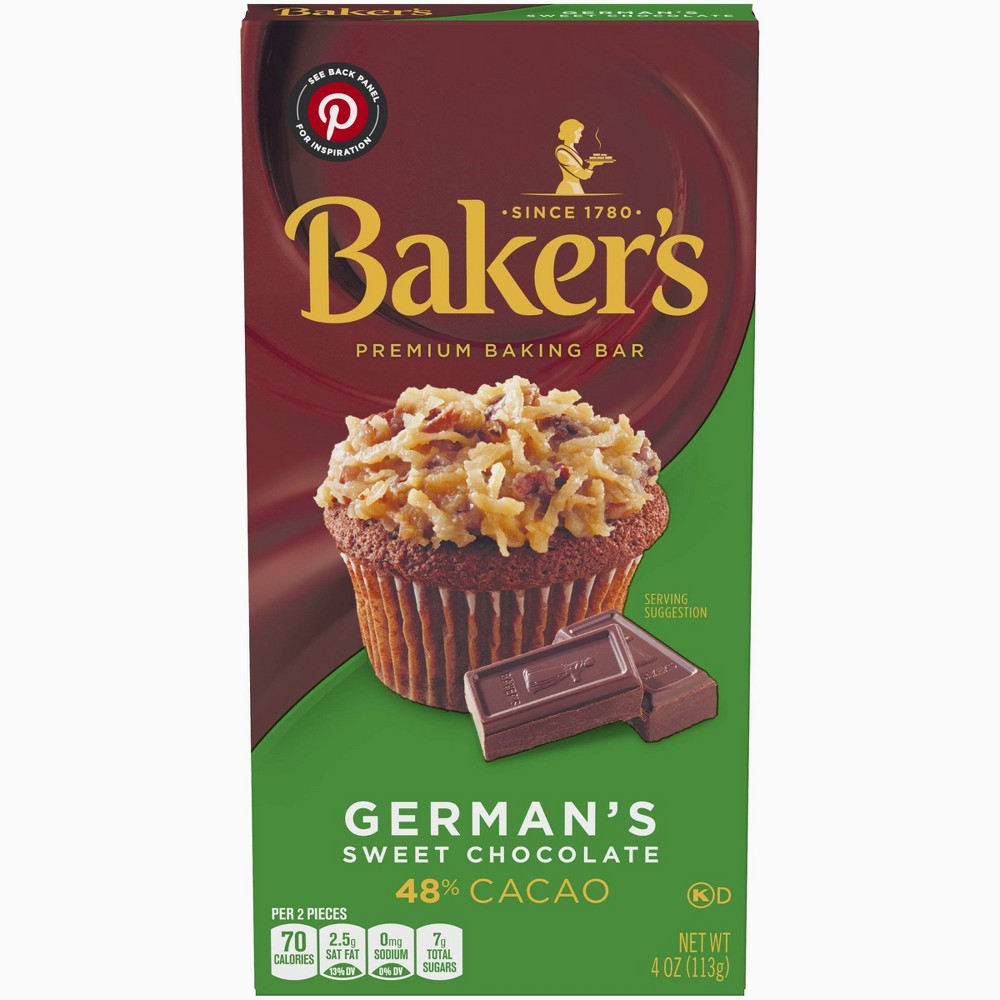 UPC 043000055526 product image for Baker's German Chocolate Baking Bars - 4oz | upcitemdb.com