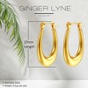 Hoop Earrings for Women by Ginger Lyne Gold Stainless Steel Lightweight Classic Everyday Style - 4 of 4