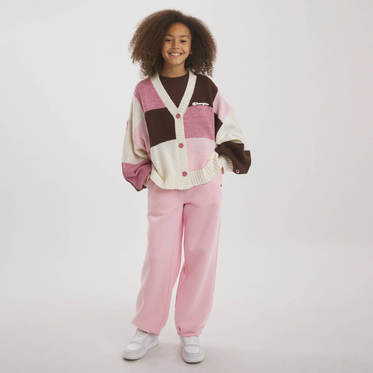 Champion Girls' Oversized Patchwork Cardigan Sweater - thumbnail 7