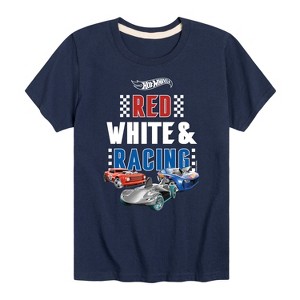 Boys' - Hot Wheels - Red, White, and Racing Short Sleeve Graphic T-Shirt - 1 of 4