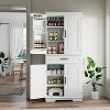COZONY 72'' Tall Kitchen Pantry Cabinet with Drawer and Adjustable Shelves, Farmhouse Storage Cupboard for Dining Room or Laundry - 2 of 4