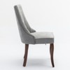 Kitchen Dinner Chair Comfy Fabric Upholstered Accent Chair for Dining Room with Curved Solid Wood Legs,Set of 2 - 3 of 4