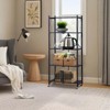 Carbon Steel Kitchen Rack Floor-Standing Free Installation Large Folding Shelf - 3 of 4